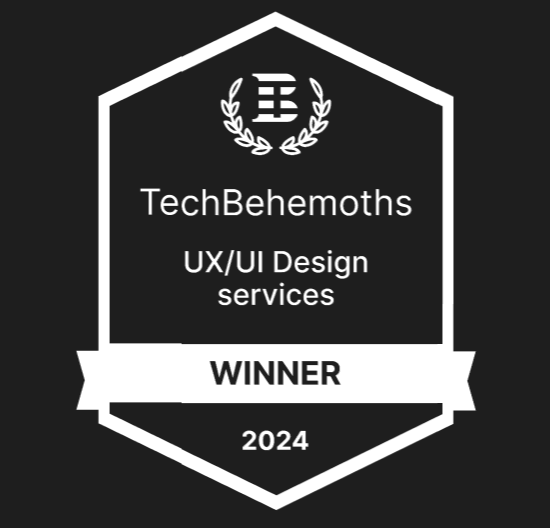 TechBehemoths 2024 winner badge — UX/UI Design