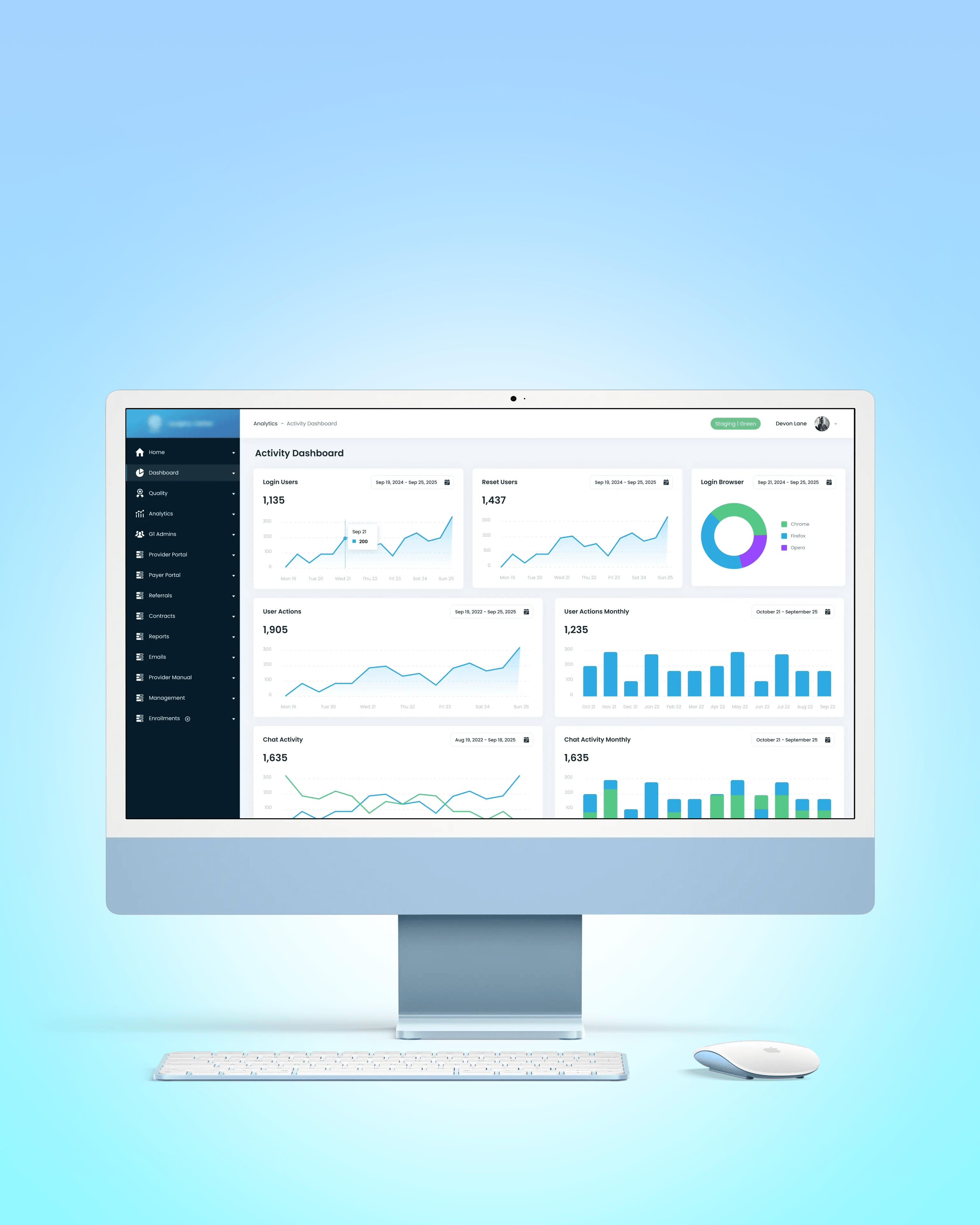 Healthcare Provider Portal — self-service dashboard for TPA network