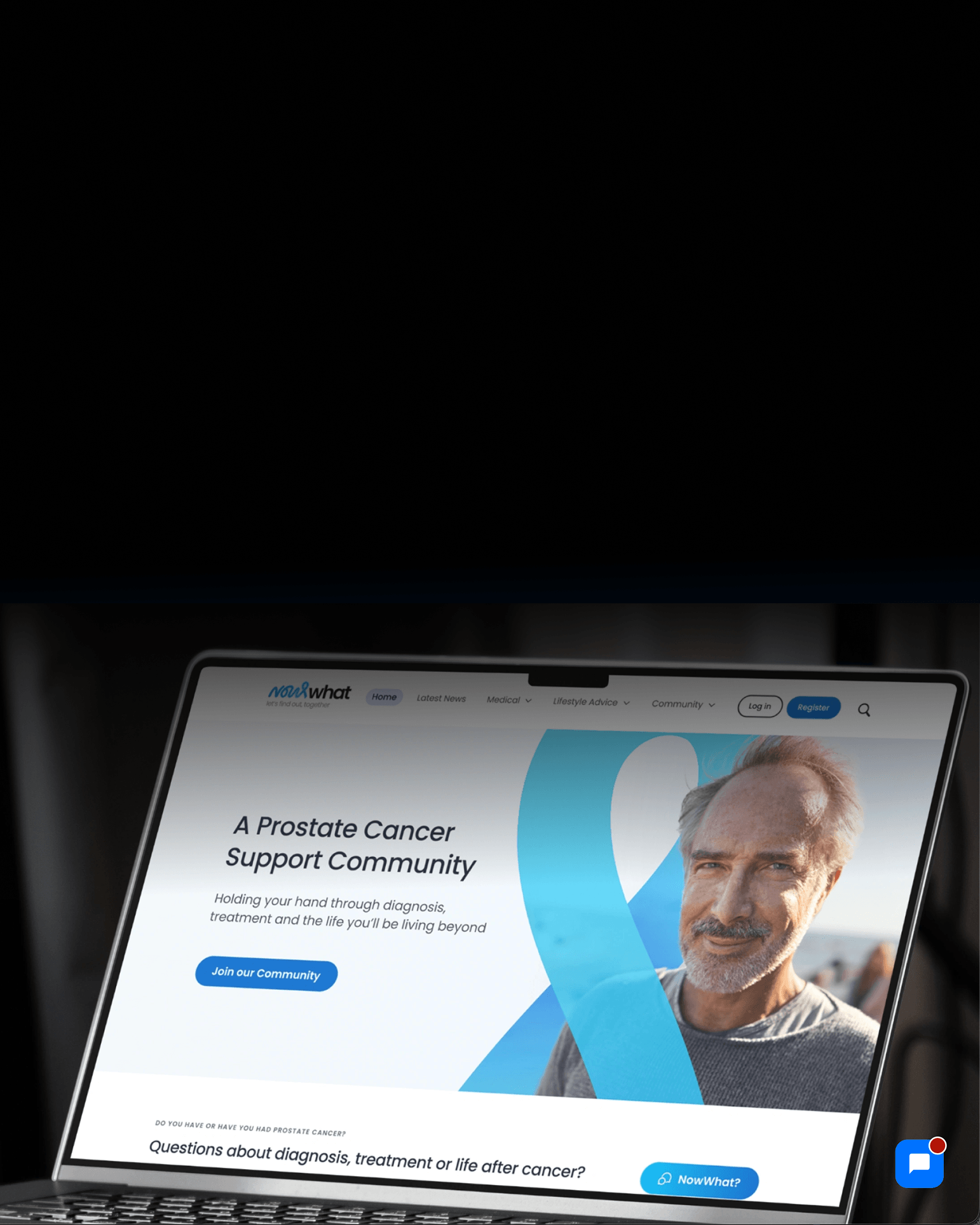 NowWhat — prostate cancer support community platform